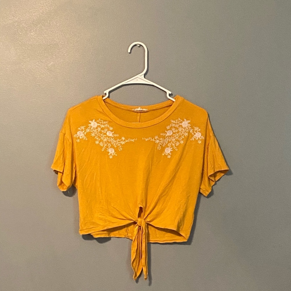 Yellow Pacsun tie top